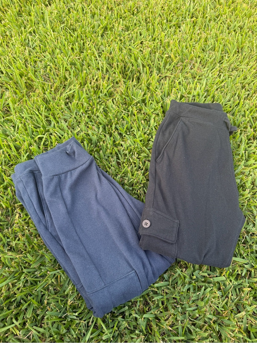 Abercrombie Kids Cargo Jogger Sweatpants Navy & Black Lot of 2 Size 9/10